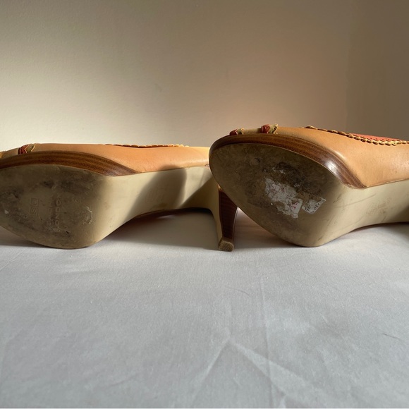 SACHA LONDON Heels Peach Pink Leather 7.5 - Picture 7 of 12